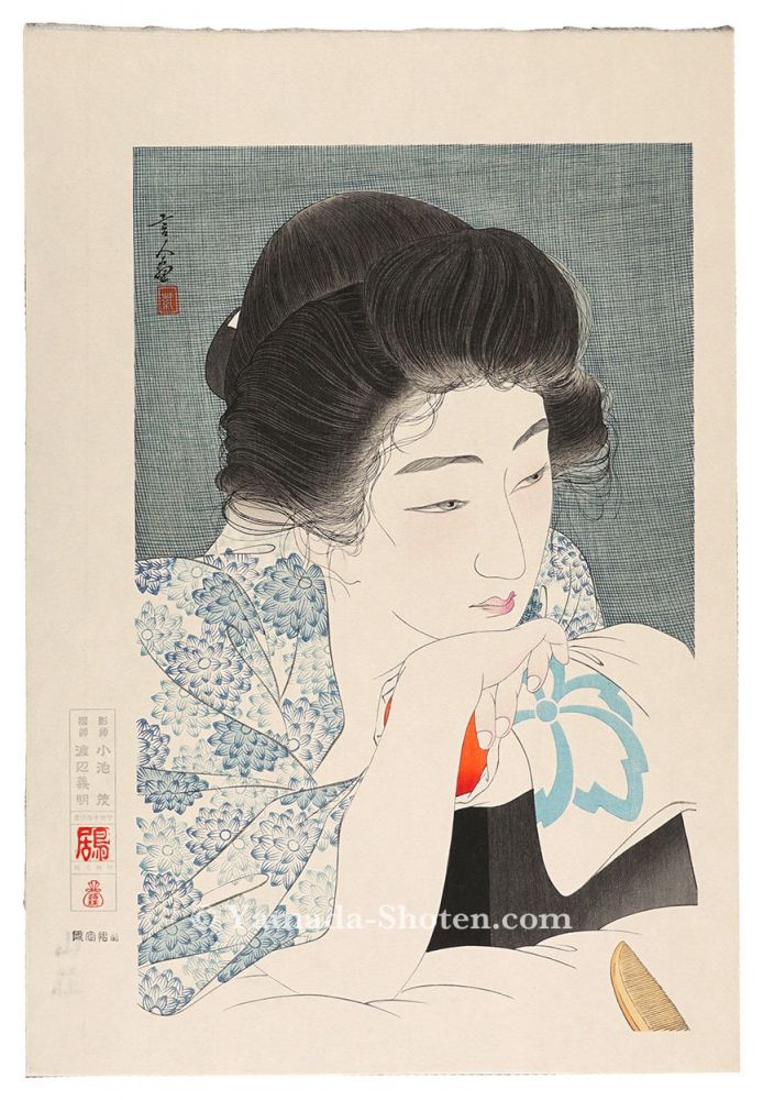 鳥居言人「朝寝髪【復刻版】 」