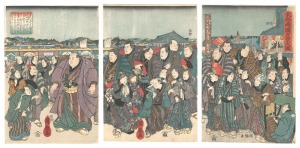 東都両国夕景之図　／　国輝初代