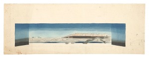 舞台装置原画 木村富子『田圃』 / 小村雪岱