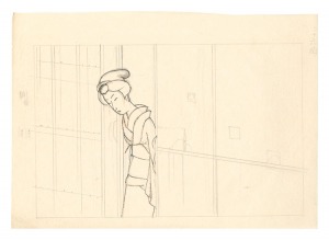 自筆画稿 邦枝完二『歌麿をめぐる女達』 / 小村雪岱