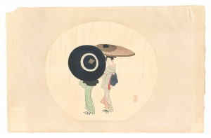 団扇絵 春雨 / 小村雪岱
