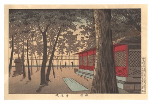 Illustrations of Famous Places in Tokyo /The Dawn of Kanda Yagumo Shrine【Reproduction】 / Kiyochika