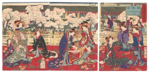 全盛廓の賑ひ 稲本楼　／　周延