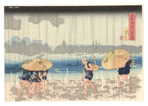 Kuniyoshi View of Onmaya Embankment in t......