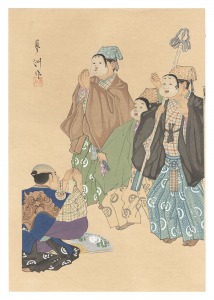 One Hundred Roles by Kyogen-ga / The Six Statues / Yamaguchi Ryoshu