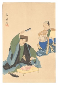 One Hundred Roles by Kyogen-ga / A Priest and a Cook / Yamaguchi Ryoshu