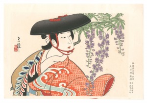 歌舞伎姿暦　四月　大津絵　藤娘　／　鳥居忠雅