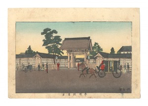 東京真画名所図解　赤坂仮皇居　／　安治（探景）