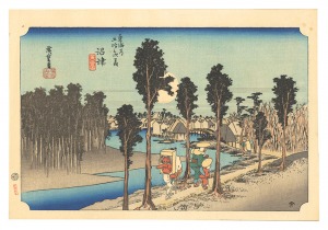 東海道五十三次（保永堂版）　沼津 黄昏図【復刻版】