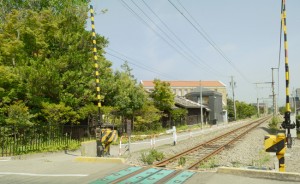 碌山美術館前