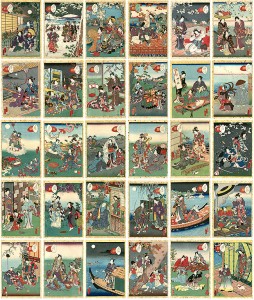 二代歌川国貞「紫式部げんじかるた」