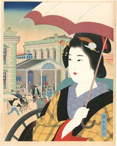 七十年前の新橋駅 ／ 伊東深水