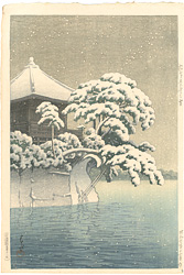 松嶋五大堂の雪 ／ 川瀬巴水