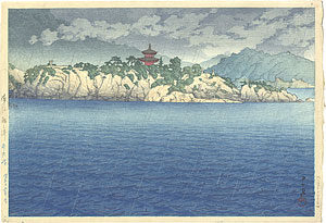 備後鞆の津弁天島 ／ 川瀬巴水